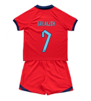 England Jack Grealish #7 Replica Away Stadium Kit for Kids World Cup 2022 Short Sleeve (+ pants)